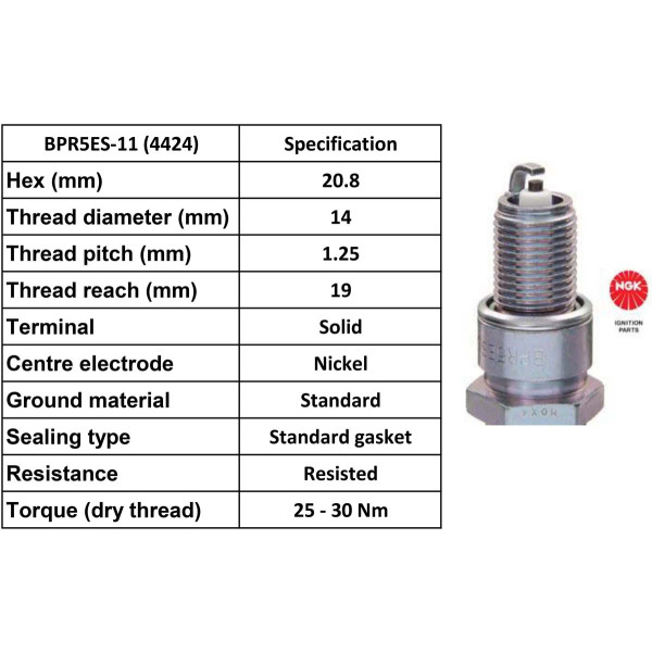 NGK NGK Spark Plug BPR5ES-11 Plugs [Box 10]